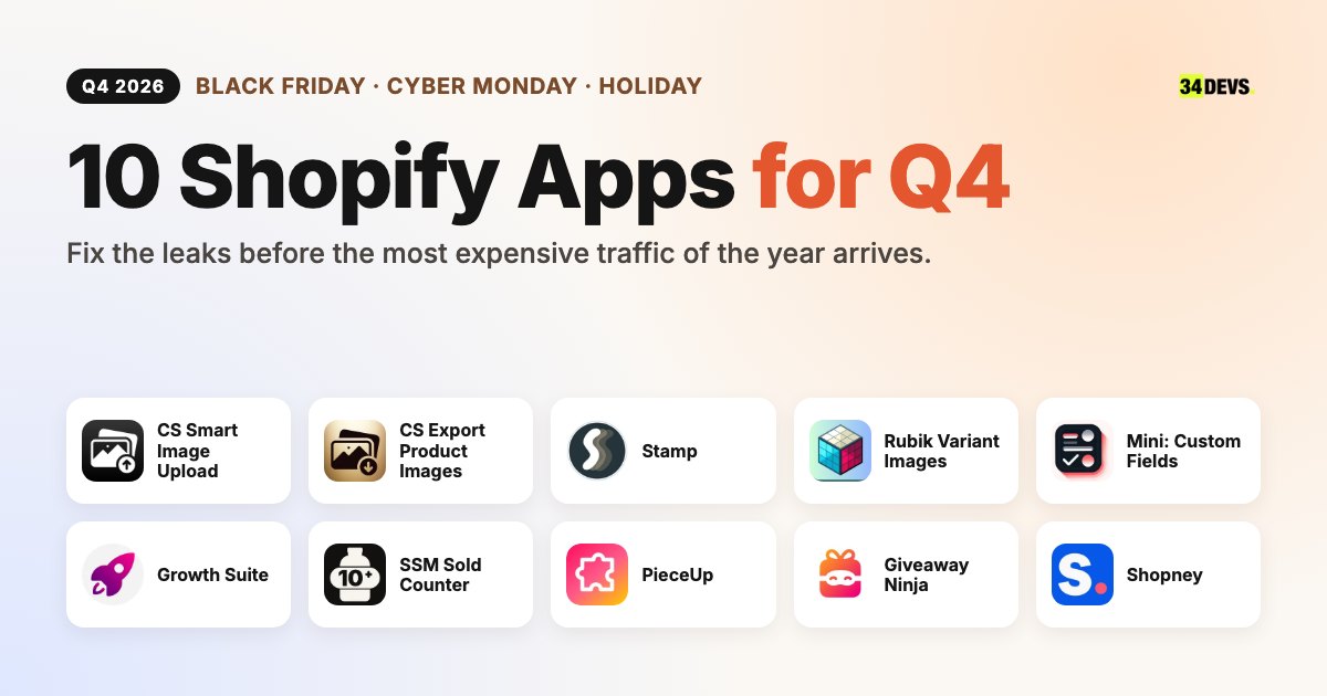 Q4 2026 İçin Shopify Uygulamaları — Black Friday ve Yılbaşı Öncesi Kurmanız Gereken 10 Uygulama