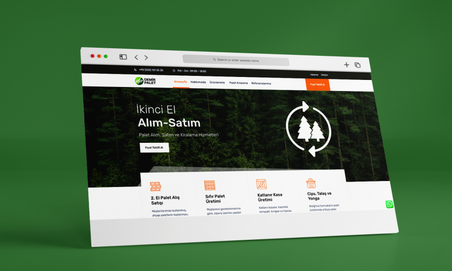Shopify-Website für Industrie- & Palettenlösungen, mit funktionalem Aufbau, professionellem Erscheinungsbild und klarer Produktdarstellung.