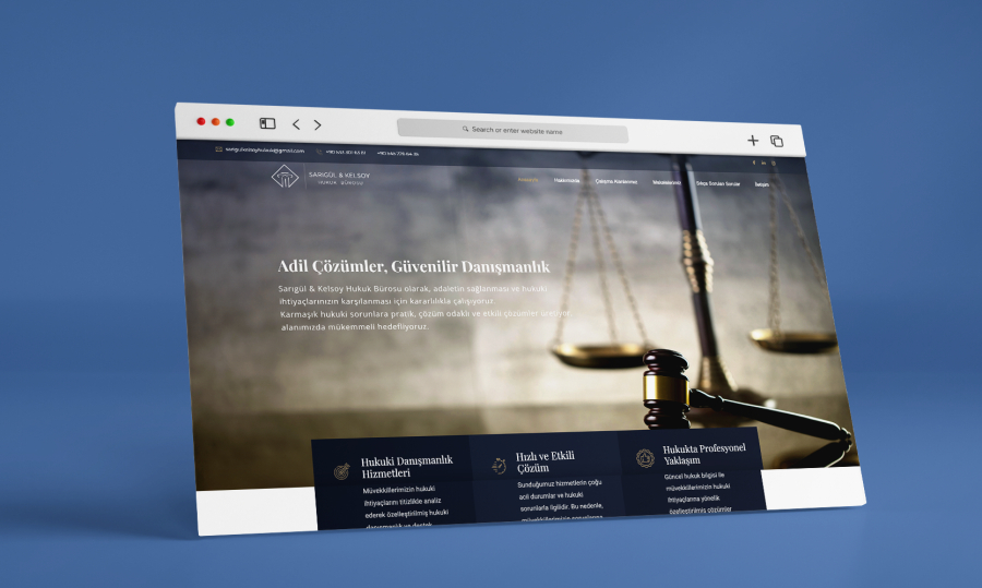 WordPress-Website für eine Anwaltskanzlei, mit seriösem Erscheinungsbild, klarer Informationsstruktur und vertrauensbildender Darstellung.
